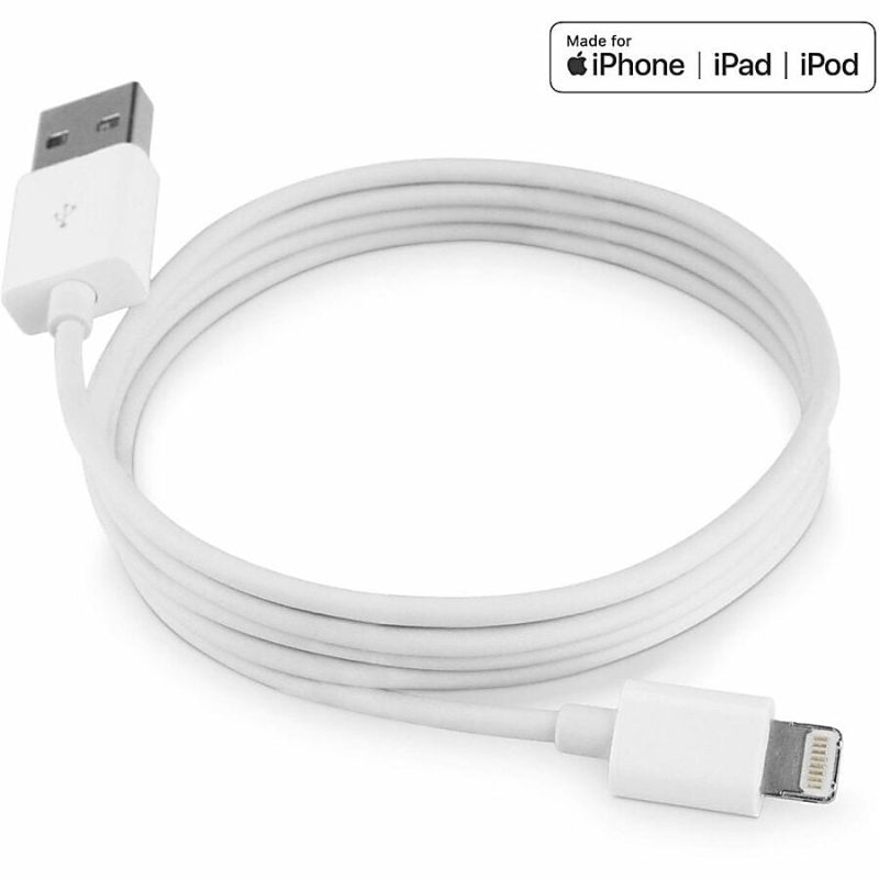4XEM's 6ft 2m Lightning cable for Apple iPhone, iPad, iPod - MFI Certified - MFi Certified 6FT Lightning to USB data sync cable forApple iPad, iPhone, iPod 1 x Lightning Male Proprietary Connector - 1 x Type A Male USB connector - Image 4