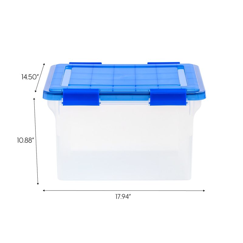 Iris® Element-Resistant Ultimate Storage Box, Letter/Legal, 8 Gallon, 20-1/8”L x 16-3/16”W x 14-1/4”H, Clear - Image 7
