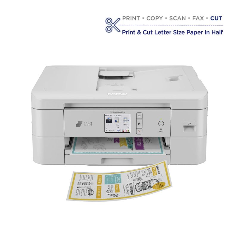 Brother Print & Cut MFC-J1800DW Wireless Inkjet Color All-in-One Printer With Automatic Paper Cutter And Refresh EZ Print Eligibility - Image 2