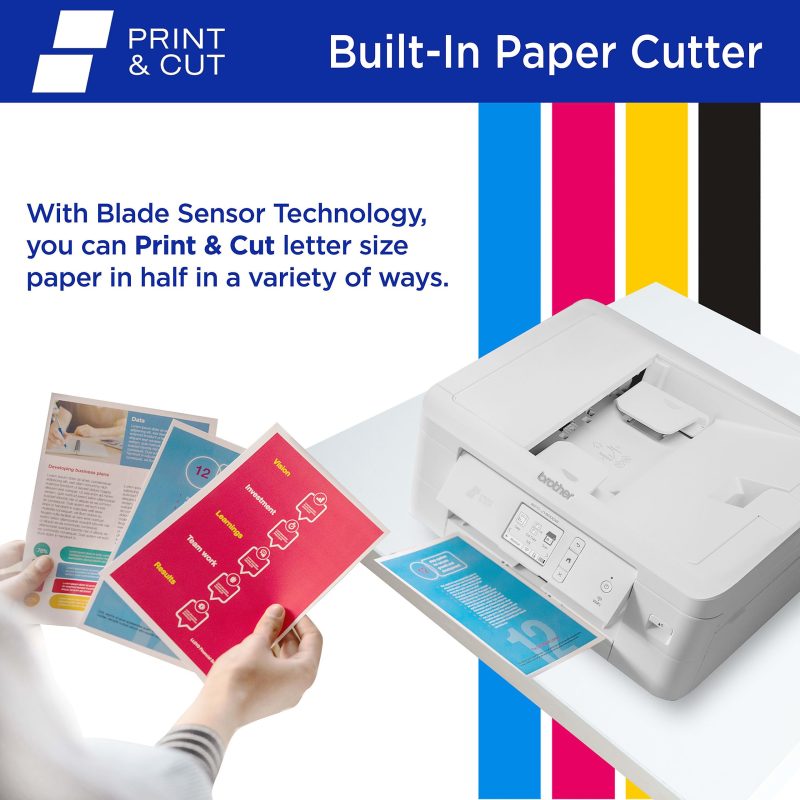 Brother Print & Cut MFC-J1800DW Wireless Inkjet Color All-in-One Printer With Automatic Paper Cutter And Refresh EZ Print Eligibility - Image 6