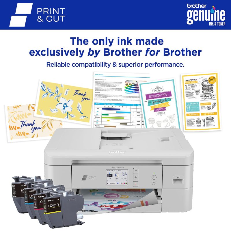 Brother Print & Cut MFC-J1800DW Wireless Inkjet Color All-in-One Printer With Automatic Paper Cutter And Refresh EZ Print Eligibility - Image 7