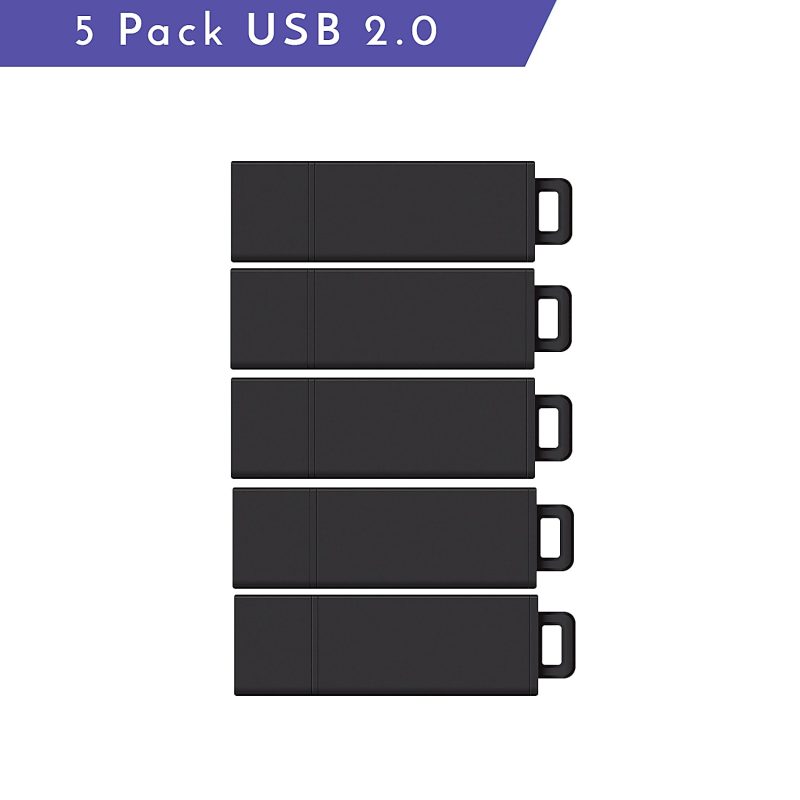 Centon DataStick Pro USB 2.0 Flash Drives, 4GB, Sport Black, Pack Of 5 Flash Drives, DSW4GB5PK - Image 2