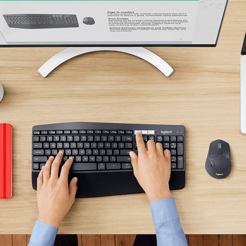 Logitech® MK850 Wireless Keyboard & Mouse, Black - Image 2