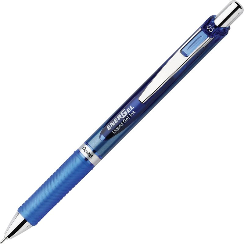 Pentel® EnerGel™ RTX Retractable Liquid Gel Pens, Fine Point, 0.5 mm, 54% Recycled, Blue, Pack Of 12 Pens - Image 4