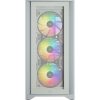 Corsair iCUE 4000X RGB Tempered Glass Mid-Tower ATX Case - White - Mid-tower - White - Tempered Glass, Steel, Plastic - 4 x Bay - 3 x 4.72" x Fan(s) Installed - 0 - ATX Motherboard Supported - 17.20 lb - 6 x Fan(s) Supported - Image 2