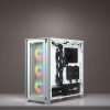 Corsair iCUE 4000X RGB Tempered Glass Mid-Tower ATX Case - White - Mid-tower - White - Tempered Glass, Steel, Plastic - 4 x Bay - 3 x 4.72" x Fan(s) Installed - 0 - ATX Motherboard Supported - 17.20 lb - 6 x Fan(s) Supported - Image 8