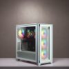 Corsair iCUE 4000X RGB Tempered Glass Mid-Tower ATX Case - White - Mid-tower - White - Tempered Glass, Steel, Plastic - 4 x Bay - 3 x 4.72" x Fan(s) Installed - 0 - ATX Motherboard Supported - 17.20 lb - 6 x Fan(s) Supported - Image 9