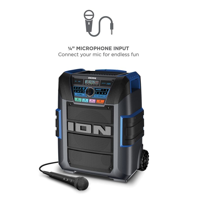 ION Explorer Portable Bluetooth All-Weather Speaker With Microphone, Stereo-Link And Premium 5-Speaker Sound, XL, Black, IPA150X - Image 8
