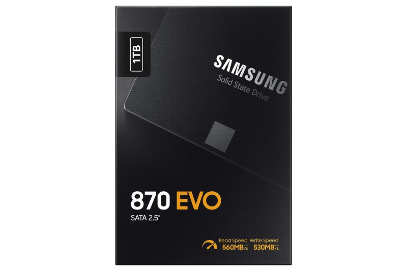 Samsung 870 EVO Internal Solid State Drive, 1TB, SATA III, MZ-77E1T0B/AM