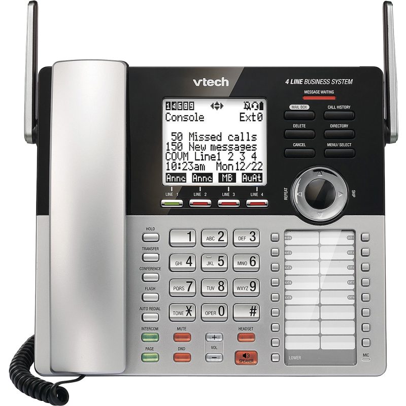 VTech® DECT 6.0 Expandable Corded Small Business Phone System Main Console, CM18445 - Image 4