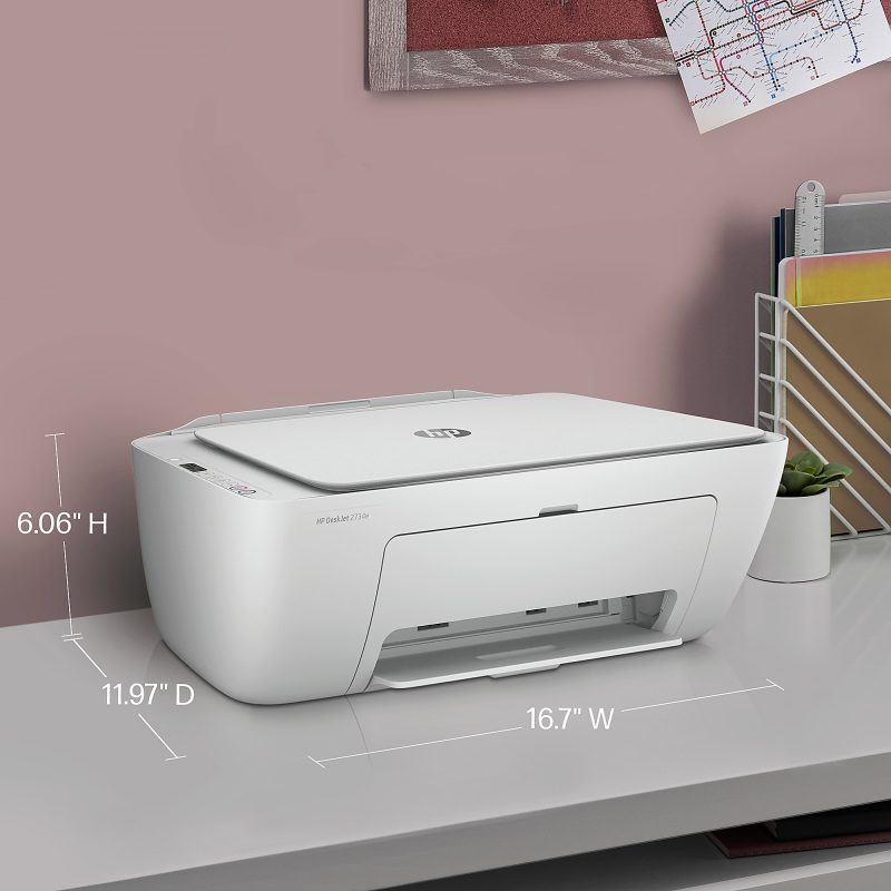 HP Deskjet 2734e Wireless Inkjet Multifunction Printer - Color - Copier/Printer/Scanner - 4800 x 1200 dpi Print - Manual Duplex Print - Up to 1000 Pages Monthly - Color Flatbed Scanner - 1200 dpi Optical Scan - Wireless LAN - Image 3