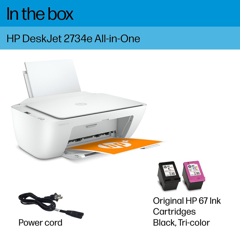 HP Deskjet 2734e Wireless Inkjet Multifunction Printer - Color - Copier/Printer/Scanner - 4800 x 1200 dpi Print - Manual Duplex Print - Up to 1000 Pages Monthly - Color Flatbed Scanner - 1200 dpi Optical Scan - Wireless LAN - Image 4