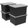 Storex® Portable Storage File Tote, Letter/Legal Size, 14" x 12" x 20", Black/Clear - Image 3
