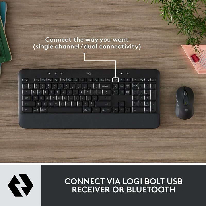 Logitech Signature MK650 Combo For Business Wireless Mouse and Keyboard Combo, Graphite - Image 3