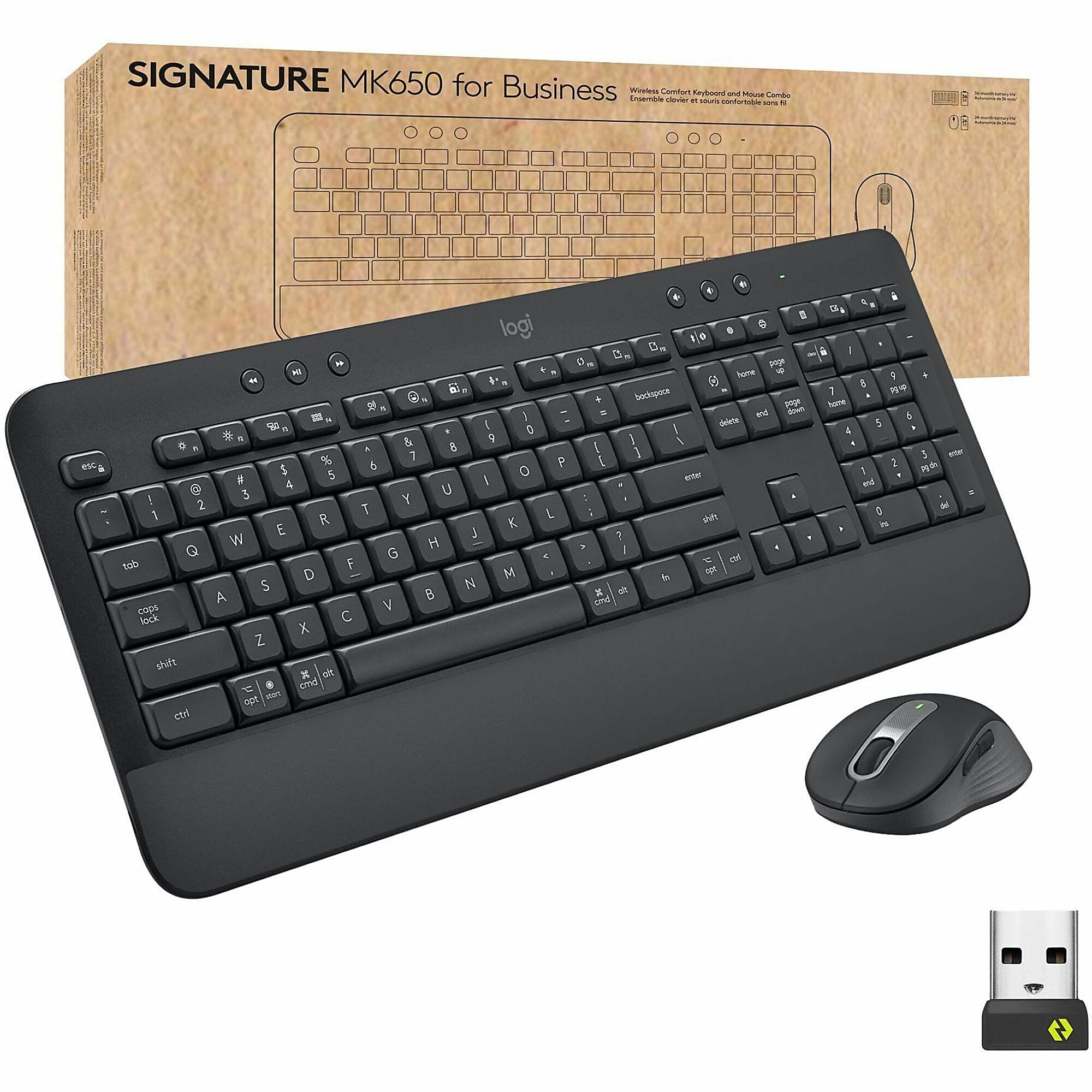 Logitech Signature MK650 Combo For Business Wireless Mouse and Keyboard Combo, Graphite - Image 11