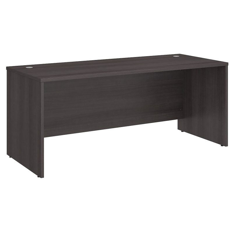 Bush Business Furniture Studio C 60"W Office Computer Desk, White, Standard Delivery - Storm Gray,72 in.