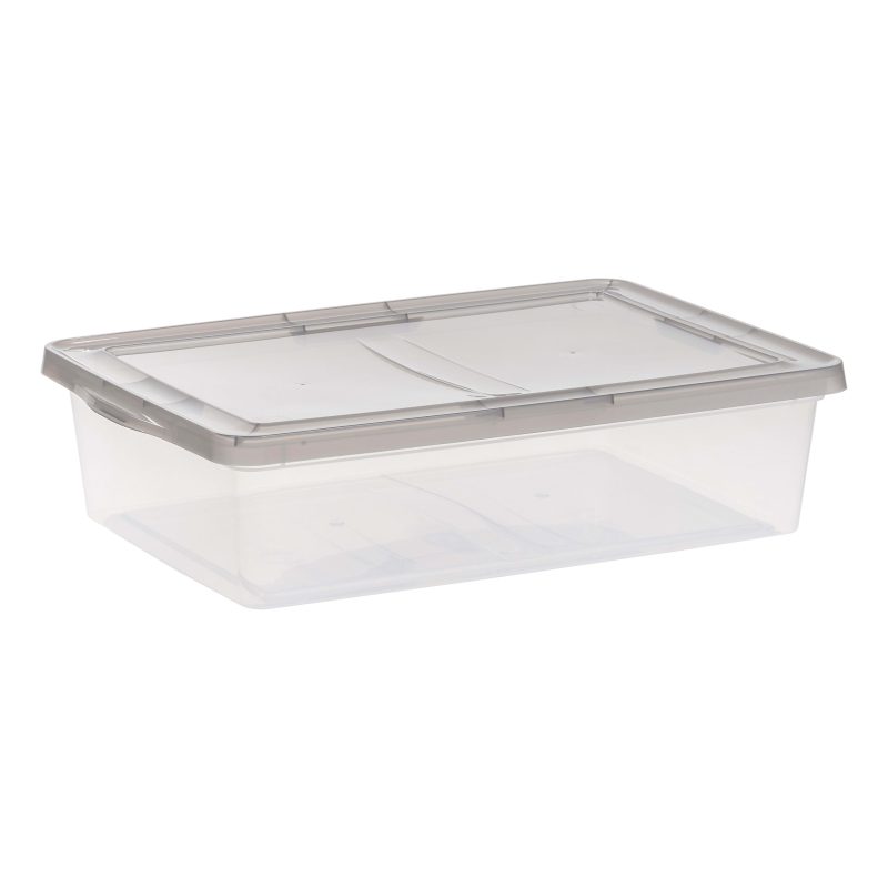 Iris® Snap Top Storage Box, 7 Gallon, Clear