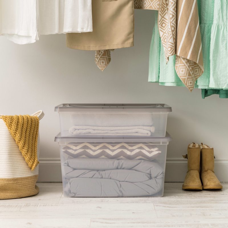Iris® Snap Top Storage Box, 7 Gallon, Clear - Image 9