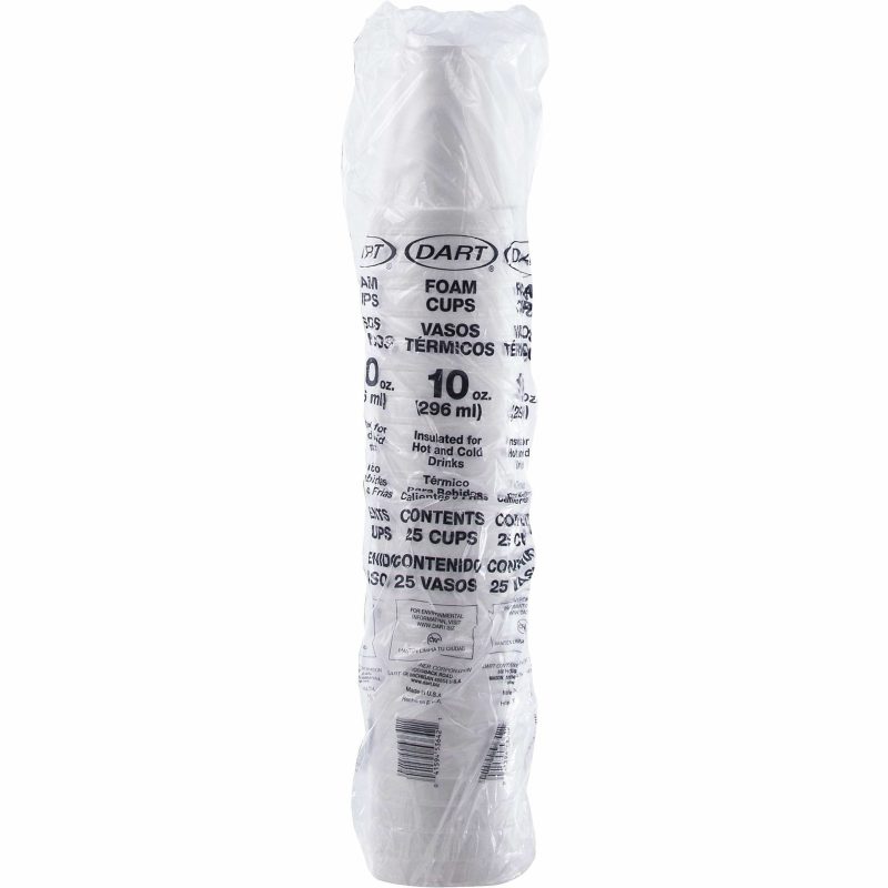Dart® Insulated Foam Drinking Cups, White, 10 Oz, Case Of 1,000 Cups - Image 3