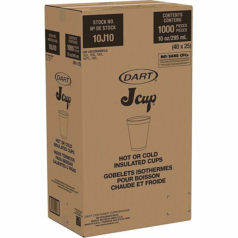 Dart® Insulated Foam Drinking Cups, White, 10 Oz, Case Of 1,000 Cups - Image 6