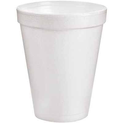 Dart® Insulated Foam Drinking Cups, White, 10 Oz, Case Of 1,000 Cups