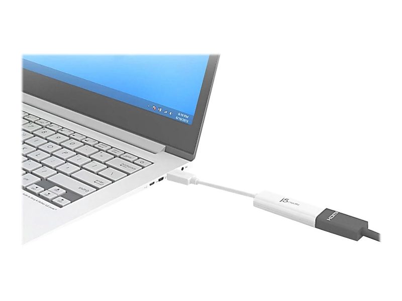 j5create JUA254 USB 3.0 to HDMI™ External Video Adapter, White - Image 8