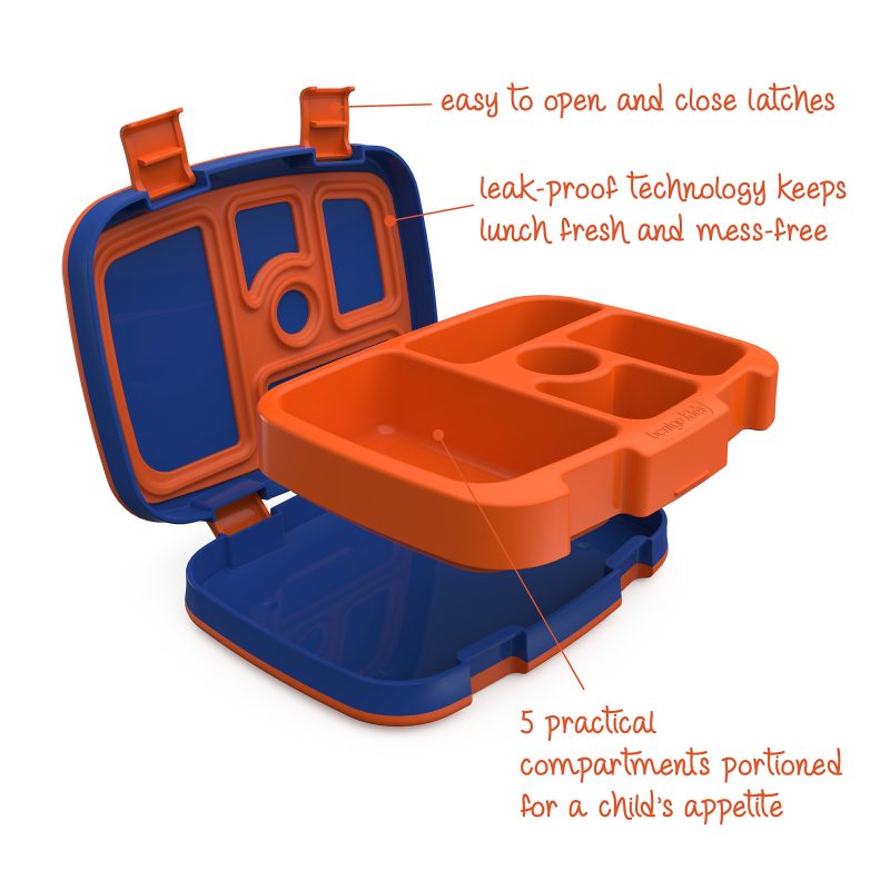 Bentgo Kids Prints 5-Compartment Lunch Box, 2"H x 6-1/2"W x 8-1/2"D, Sports - Image 6