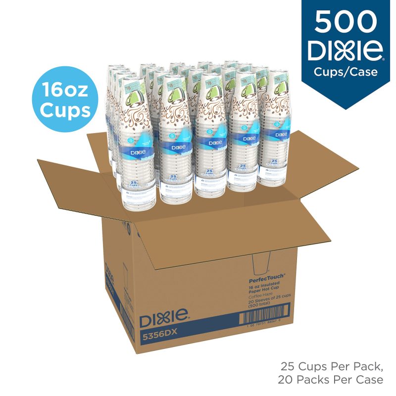Dixie® PerfecTouch by GP PRO Hot Cups, 16 Oz, Case Of 500 Cups - Image 2