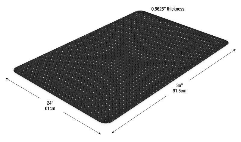 Office Depot® Brand K-Marble Foot Anti-Fatigue Mat, 24"H x 36"W, Black/White - Image 2