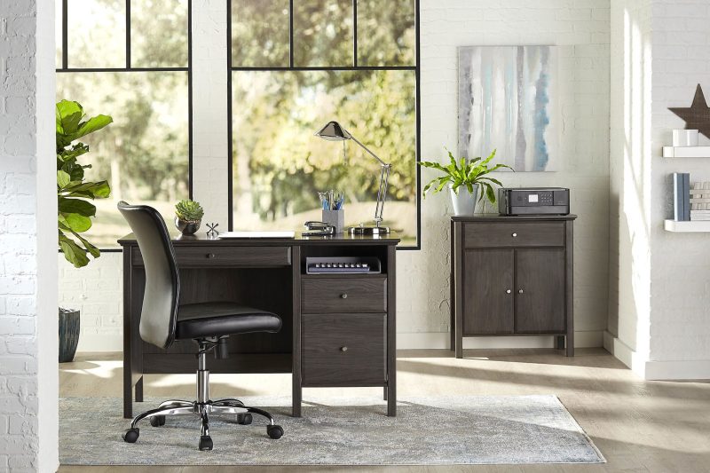 Realspace® Chase 47”W Writing Desk, Coastal Gray - Image 2