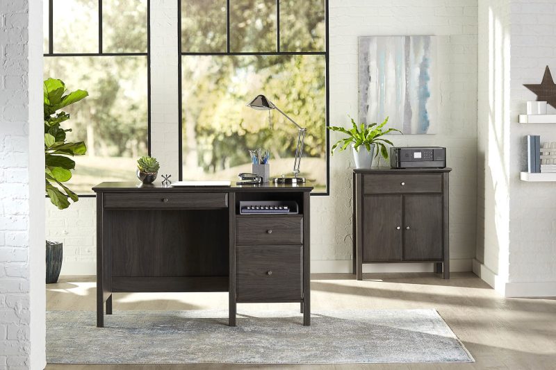 Realspace® Chase 47”W Writing Desk, Coastal Gray - Image 10
