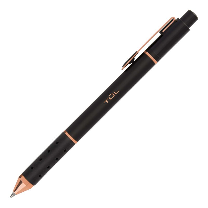 TUL® GL Series Retractable Gel Pens, Medium Point, 0.7 mm, Black Barrel, Black Ink, Pack Of 12 Pens - Image 4