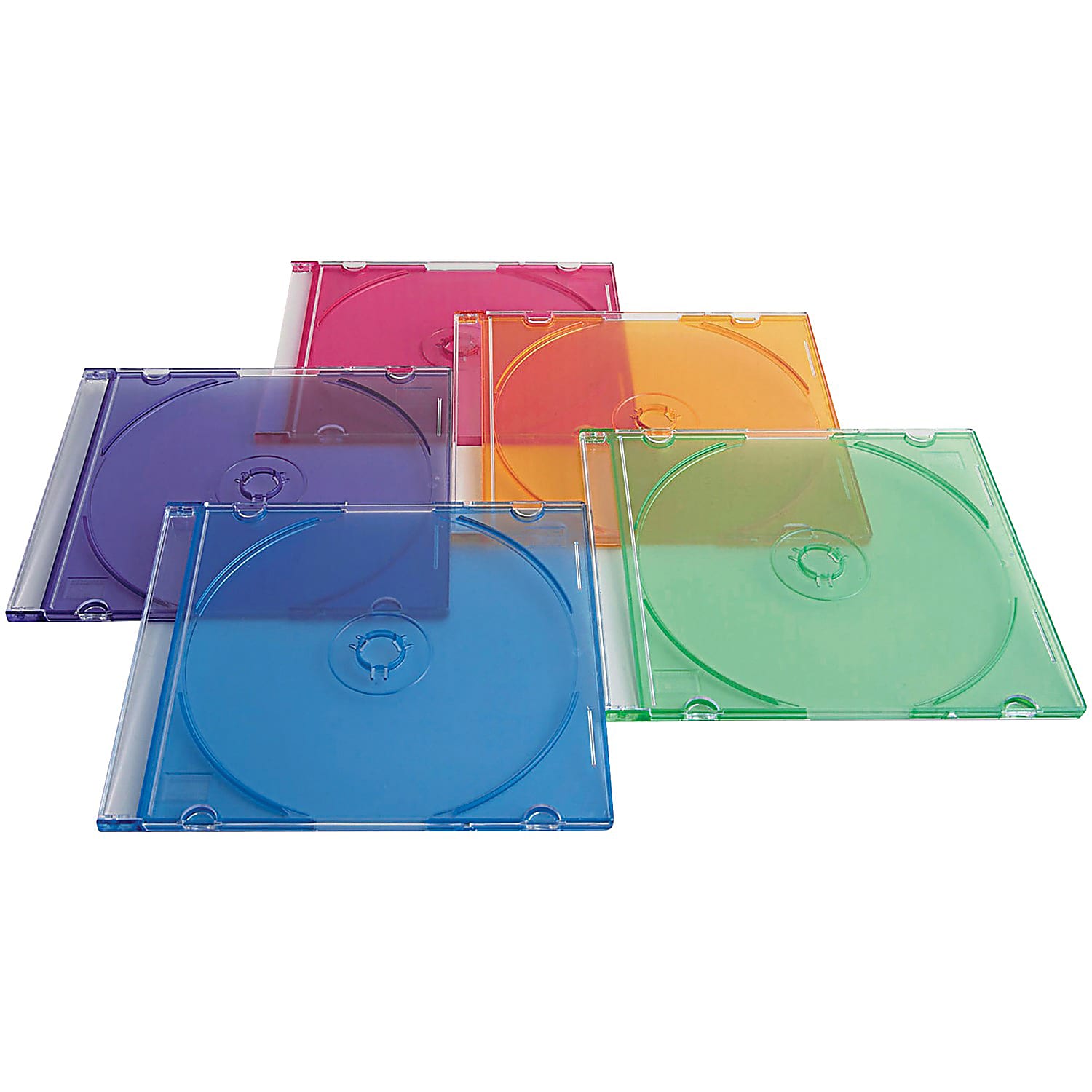 Verbatim CD and DVD Slim Jewel Cases Multi-Color 50 PK - Image 3