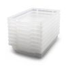 Gratnells Shallow F1 Tray, Heavy Duty School, Industrial & Utility Bins, 12.3" x 16.8" x 3", Translucent, Pack 8