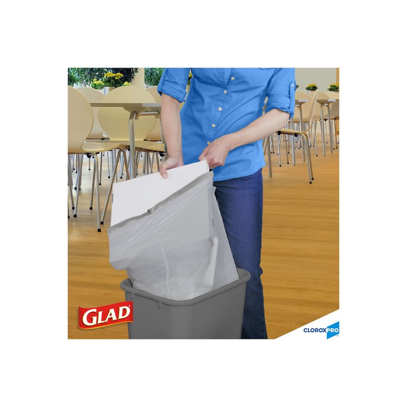 CloroxPro™ Glad ForceFlex Tall Kitchen Drawstring Trash Bags, 13 Gallon, Grey, Box Of 100 - Image 9