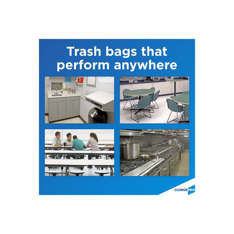 CloroxPro™ Glad ForceFlex Tall Kitchen Drawstring Trash Bags, 13 Gallon, Grey, Box Of 100 - Image 10