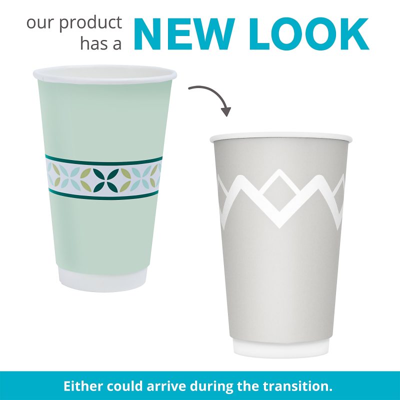 Highmark® Insulated Hot Cups, 16 Oz, 42% Recycled, Gray/White, Pack Of 50 - Image 5