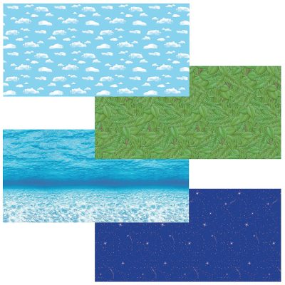 Pacon® Fadeless Bulletin Board Art Paper, 48" x 12', Lite Blue, Pack Of 4 Rolls - Nature Assortment