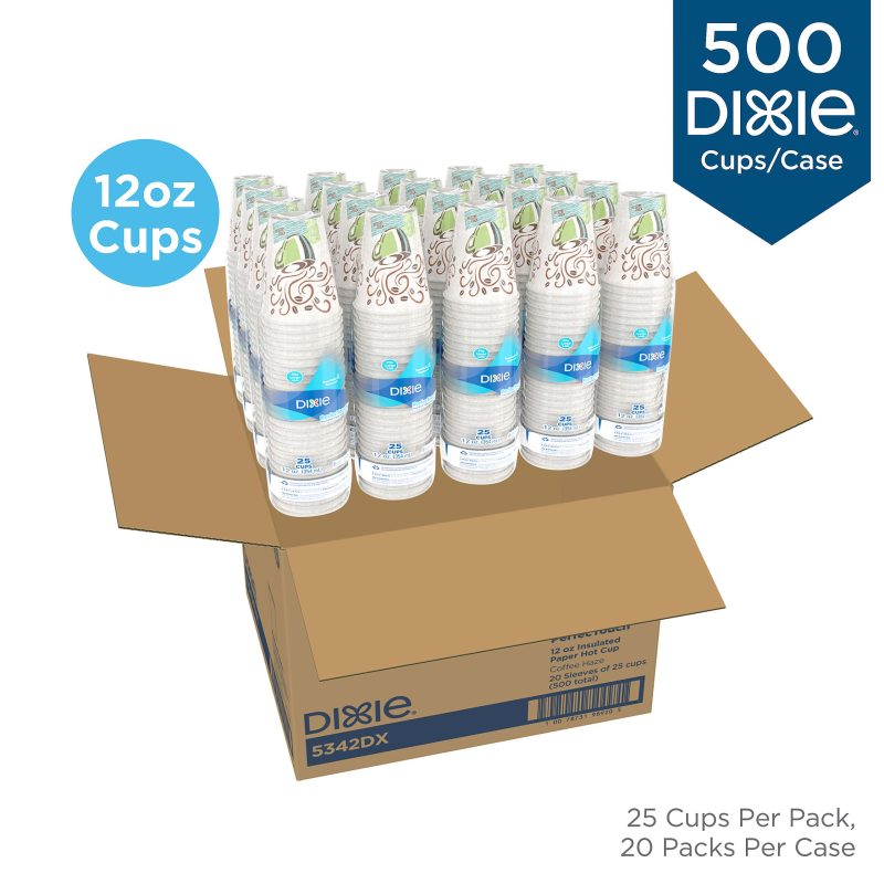 Dixie® PerfecTouch by GP PRO Hot Cups, 12 Oz, Box Of 500 Cups - Image 2