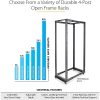 StarTech.com 15U Open Frame Rack - 4 Post - 22-40 in. Adjustable Depth - 1200 lbs Weight Capacity - Includes Casters (4POSTRACK15U) - Image 6