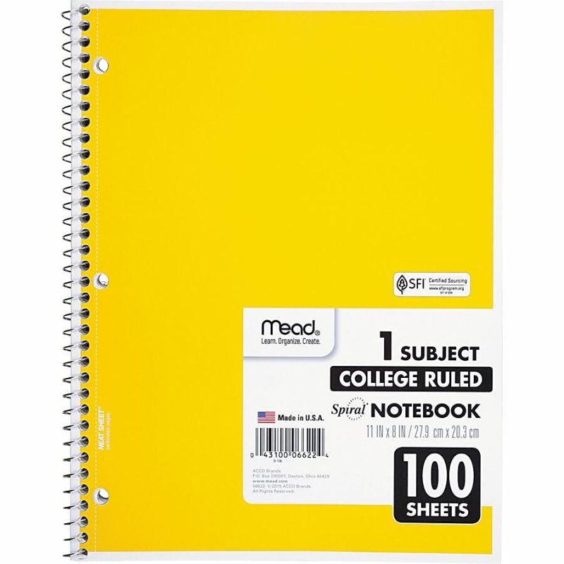 Mead® Spiral Notebooks, 1 Subject, College Ruled, 100 Sheets, Assorted, Pack Of 12 - Image 7
