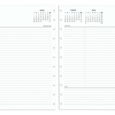 2024 TUL® Discbound Daily Planner Refill Pages, Half-Hourly Appointment Times, Letter Size, January To December