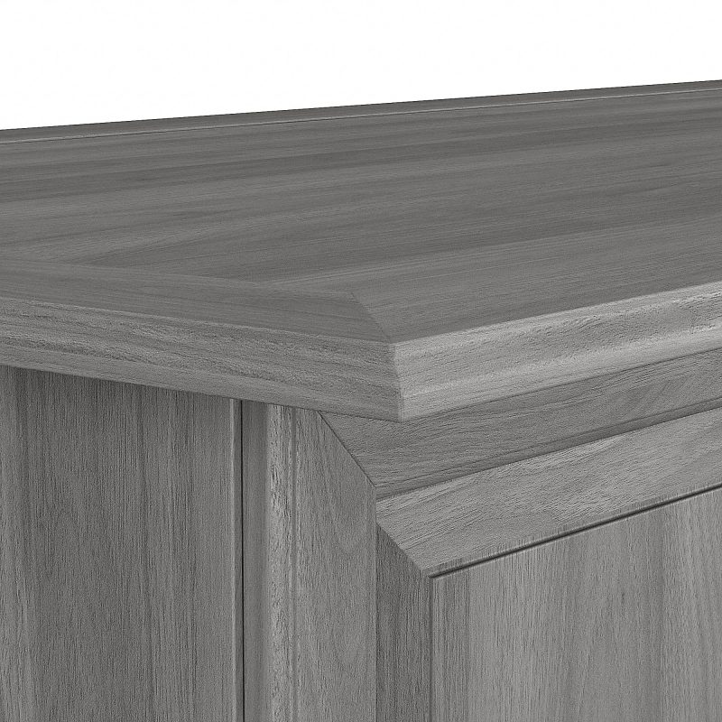 Bush Furniture Saratoga Executive 66"W Computer Desk With Drawers, Modern Gray, Standard Delivery - Image 7