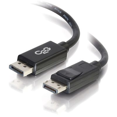 C2G 10ft 8K DisplayPort Cable with Latches - M/M - DisplayPort for Notebook, Monitor, Audio/Video Device - 10 ft DisplayPort Male 4K to 8K Digital Audio/Video - Black