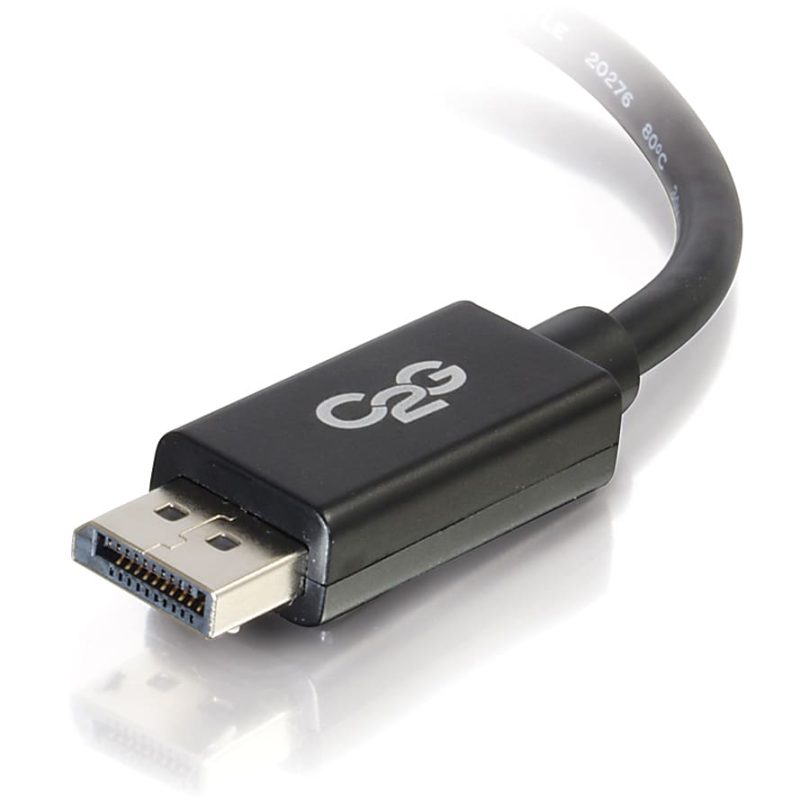 C2G 10ft 8K DisplayPort Cable with Latches - M/M - DisplayPort for Notebook, Monitor, Audio/Video Device - 10 ft DisplayPort Male 4K to 8K Digital Audio/Video - Black - Image 2