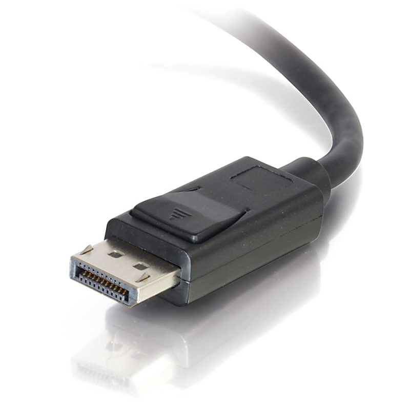 C2G 10ft 8K DisplayPort Cable with Latches - M/M - DisplayPort for Notebook, Monitor, Audio/Video Device - 10 ft DisplayPort Male 4K to 8K Digital Audio/Video - Black - Image 3