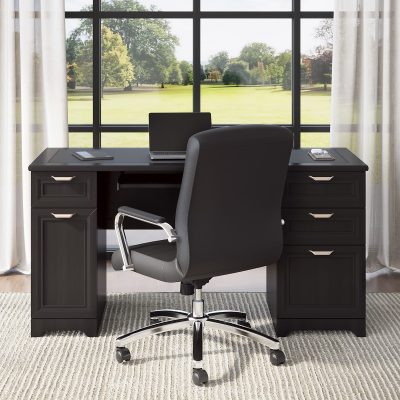 Realspace® Magellan 59"W Manager's Computer Desk, Classic Cherry - Espresso,58-3/4 in.