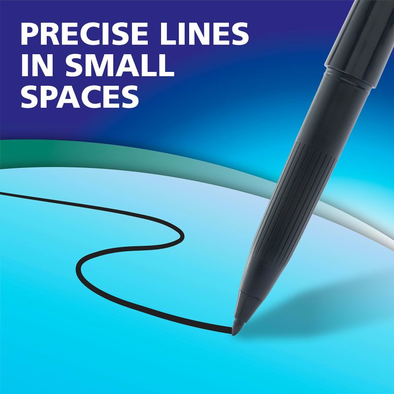 EXPO® Vis-a-Vis® Wet-Erase Fine-Tip Markers, Black, Box Of 12 - Image 7