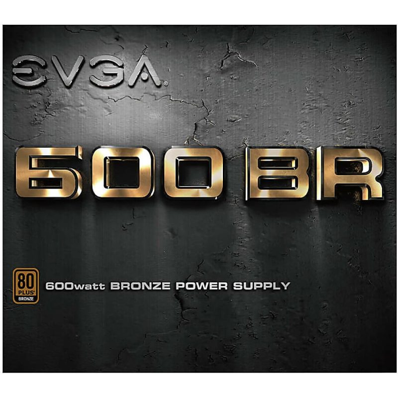 EVGA 600BR Power Supply - Internal - 120 V AC, 230 V AC Input - 3.3 V DC, 5 V DC, 12 V DC Output - 600 W - 1 +12V Rails - 1 Fan(s) - ATI CrossFire Supported - NVIDIA SLI Supported - 85% Efficiency - Image 4