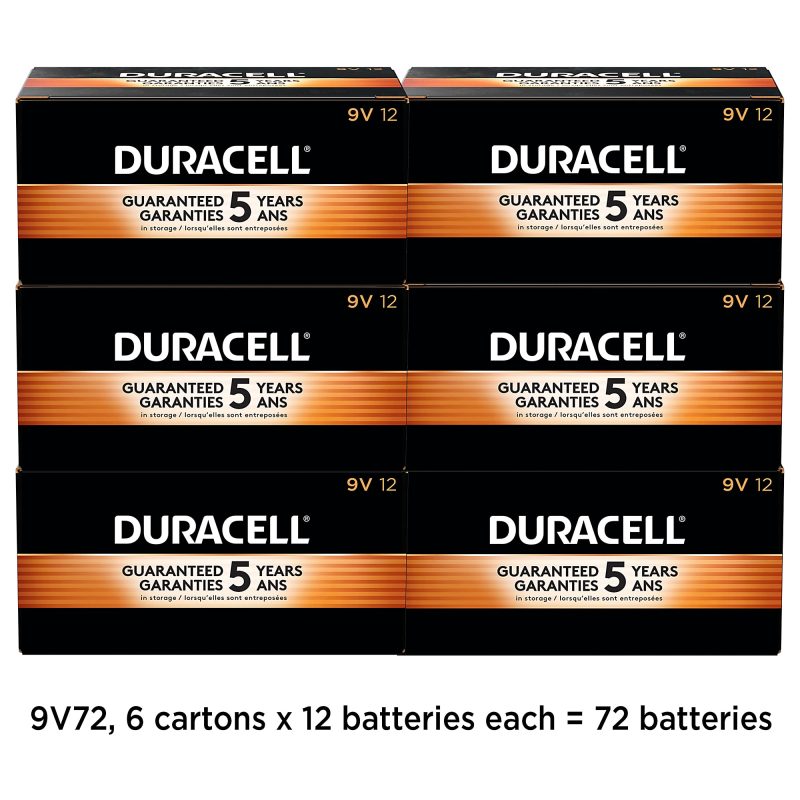 Duracell Coppertop 9-Volt Alkaline Batteries, Box Of 12, Case Of 6 Boxes - Image 2